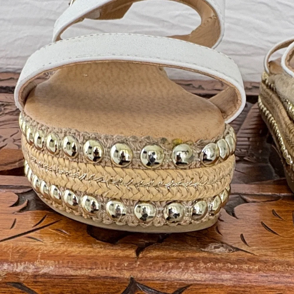 White Espadrille Platform Sandals